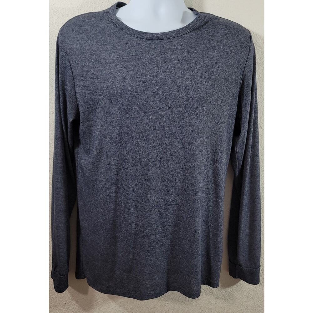 32 Degree Blue Heathered Crew Neck Weatherproof Shirt Medium Lightweight Stretch